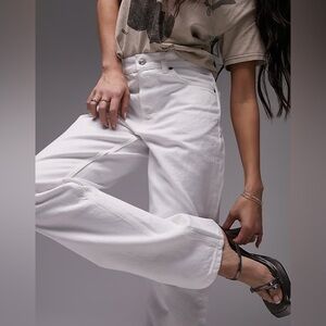 Topshop Dad Jean In White Sz28 L30 MSRP: $97